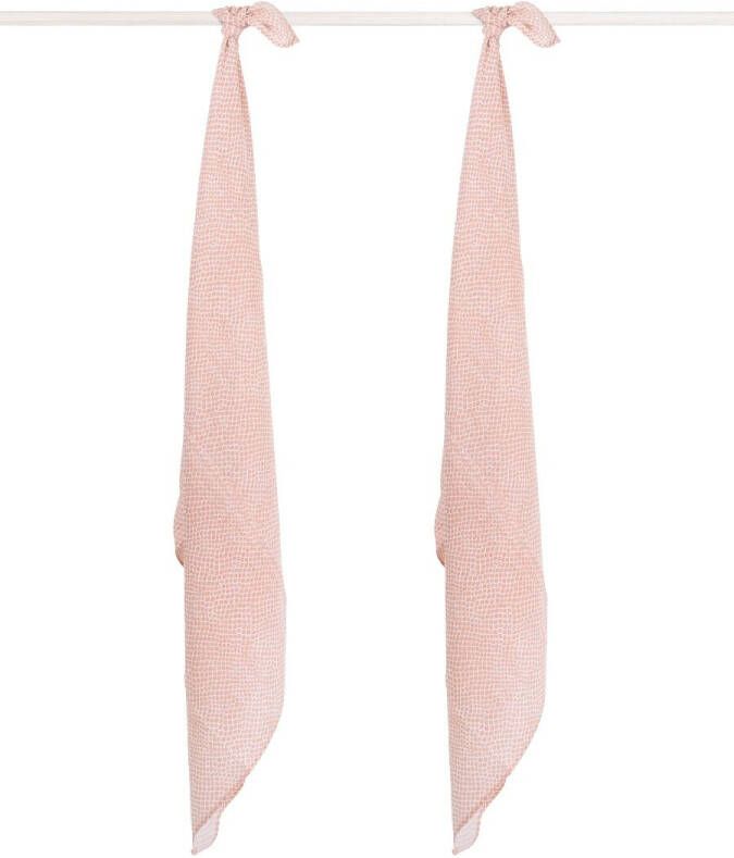 Jollein hydrofiel multidoek large 115x115cm set van 2 Snake pale pink