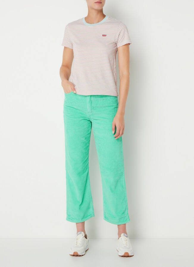 Levi's Ribcage high waist straight leg cropped jeans van corduroy