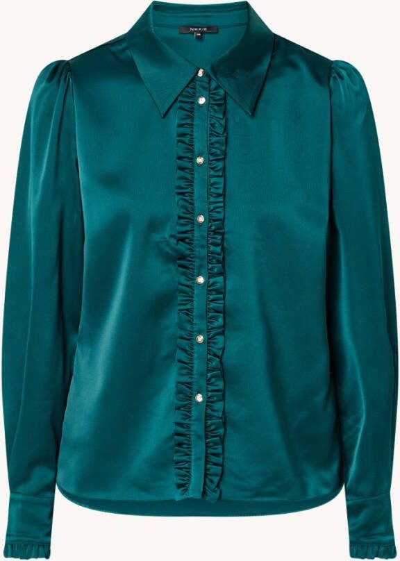 NIKKIE Kayden blouse van satijn met ruches