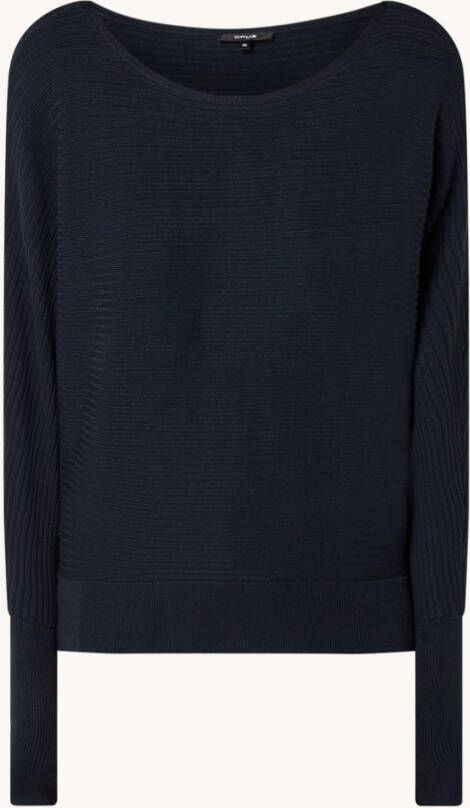 Opus Pisol fijngebreide trui met stretch