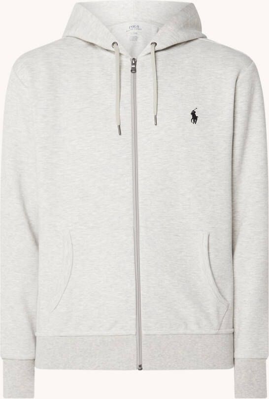 Polo Ralph Lauren vest grijs effen katoen opstaande kraag rits