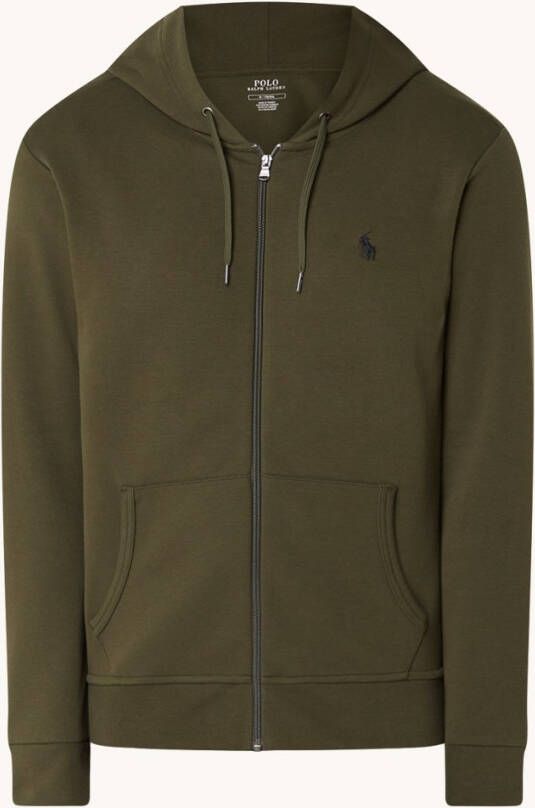 Polo Ralph Lauren vest blauw effen opstaande kraag rits met capuchon