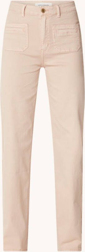 Sofie Schnoor High waist straight leg jeans met gekleurde wassing