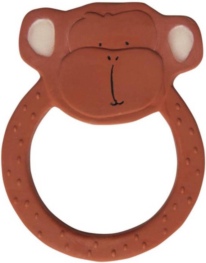 TRIXIE Baby Accessoires Natural rubber round teether Mr. Monkey Bruin