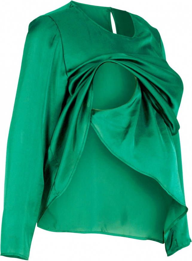 bonprix Satijnen zwangerschapsblouse/voedingsblouse
