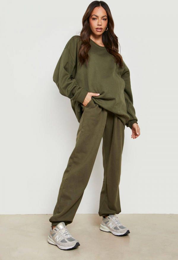 boohoo Zwangerschap Basic Sweatstoffen Joggingbroek, Khaki