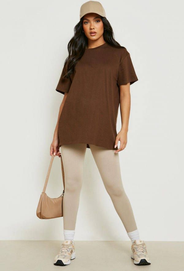 boohoo Zwangerschap Katoenen T Shirt, Chocolate