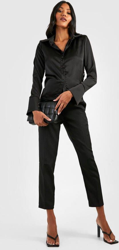 boohoo Zwangerschap Over The Bump Cigarette Broek, Black