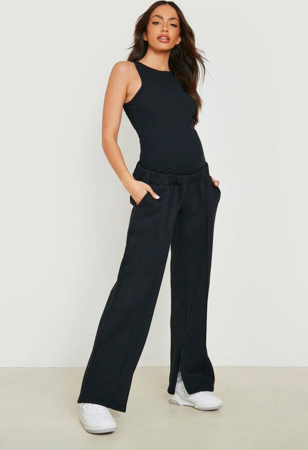 boohoo Zwangerschap Over The Bump Joggingbroek, Black