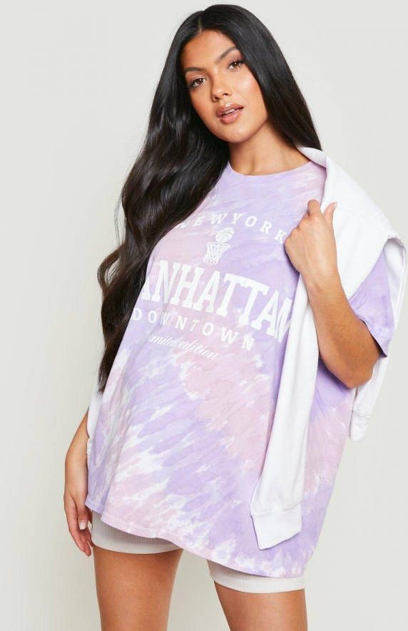 boohoo Zwangerschap Tie Dye Manhattan T Shirt, Multi