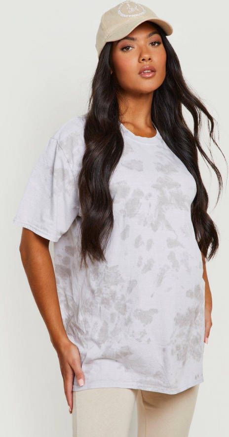 boohoo Zwangerschap Tie Dye T Shirt, Stone