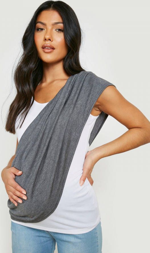 boohoo Zwangerschap Voedings Sjaal, Charcoal