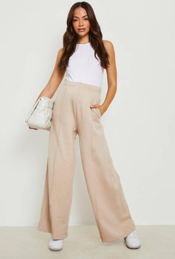 boohoo Zwangerschap Wide Leg Joggingbroek, Sand