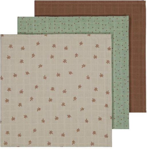 HEMA Hydrofieldoeken 60x60 Structuur Bladeren 3 Stuks