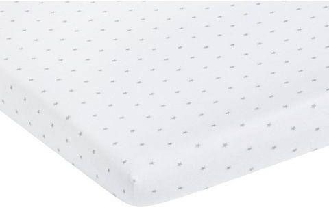 Pinolino  Hoeslaken voor wieg jersey Sterren grijs / wit 2 stuks Grijs Gr.40x90 cm