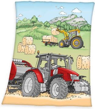 Young Collection Kinderdeken Tractor met leuk tractormotief