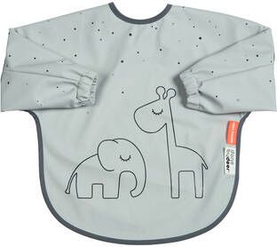 Done by Deer Baby Accessoires Sleeved Bib 6 18M Dreamy Dots Grijs