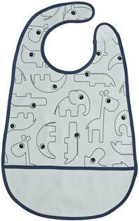 Done by Deer Slabbetje met klittenband blauw