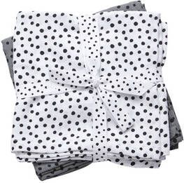 Done by Deer Happy Dots hydrofiele monddoekjes 70x70 cm (2 stuks) grijs