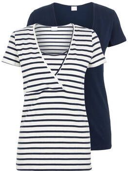 Mamalicious Zwangerschapsshirt MLLEA met prettige voedingsfunctie(2 delig, Set van 2 )