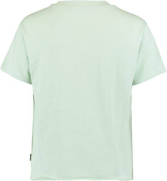America Today Junior T shirt Elvy USA Jr met tekst mintgroen/wit