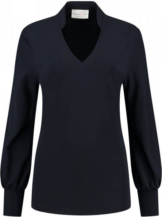 Helena Hart 7369 Top Goldie Transfer Blouse Marine , Blauw, Dames