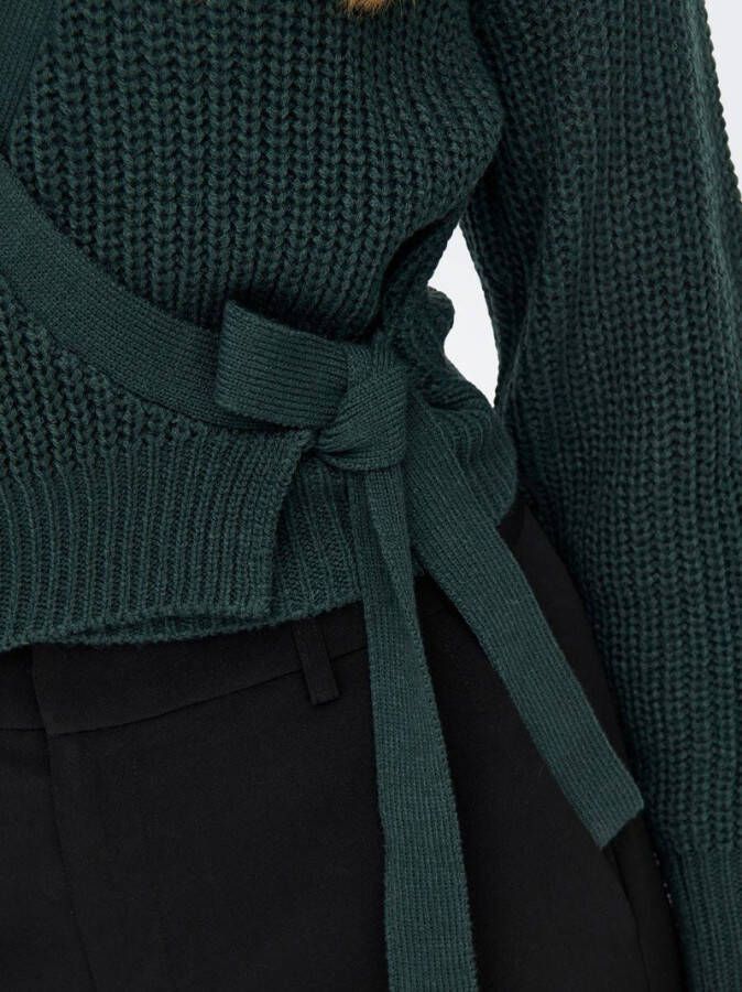 Only V hals gebreide kleding , Groen, Dames