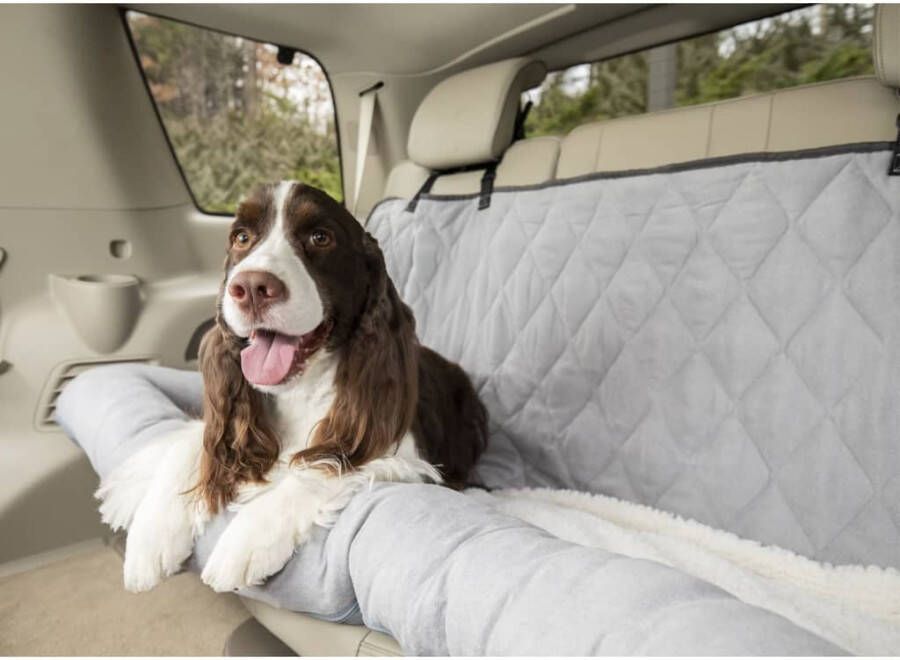 Happy Ride Hondenmand Car Cuddler groot grijs