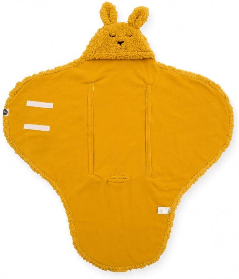 Jollein Wikkeldeken Bunny Mustard 100 x 105 cm