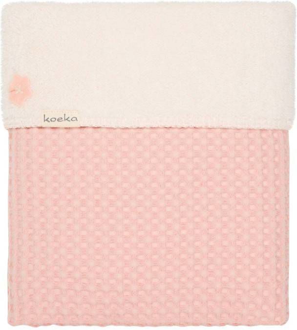 Koeka Oslo baby wiegdeken teddy 75x100 cm shadow pink/light shadow pink
